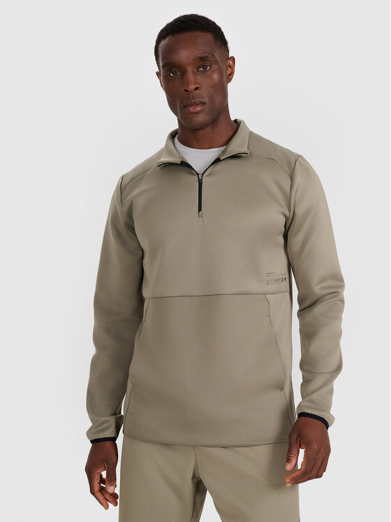4F 4F Bluza techniczna TRAINING Khaki Regular Fit