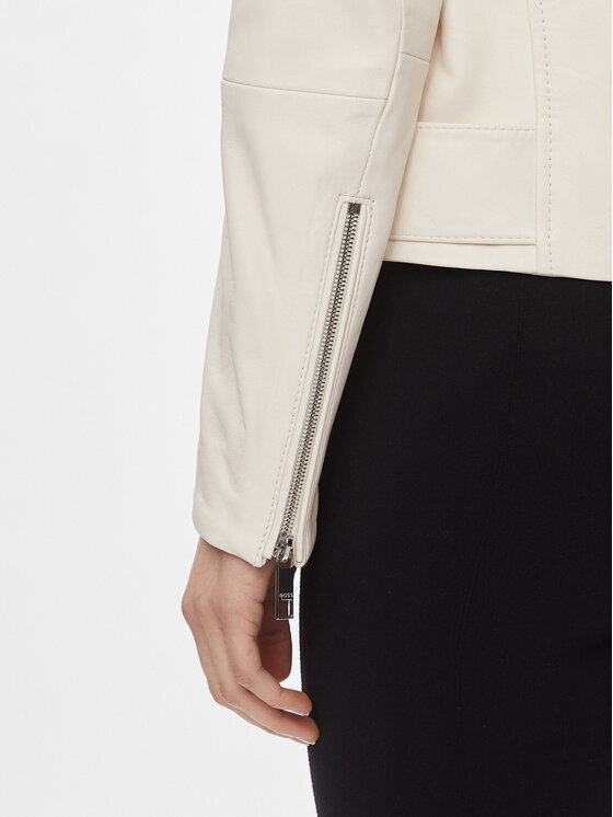 BOSS Boss Bikerjacke Sajina 50505622 Beige Slim Fit