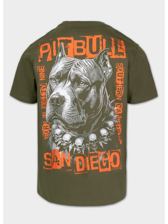 PITBULL PITBULL T-Shirt BLACKY Zielony Regular Fit