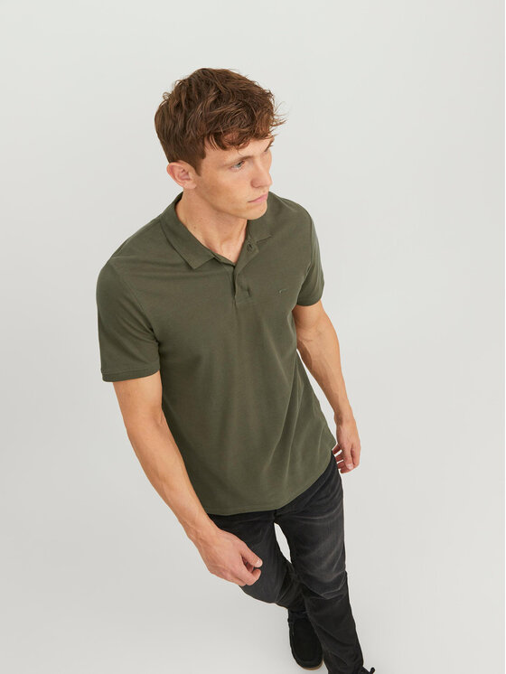 Jack & Jones Jack & Jones Polo Basic 12136516 Zielony Slim Fit