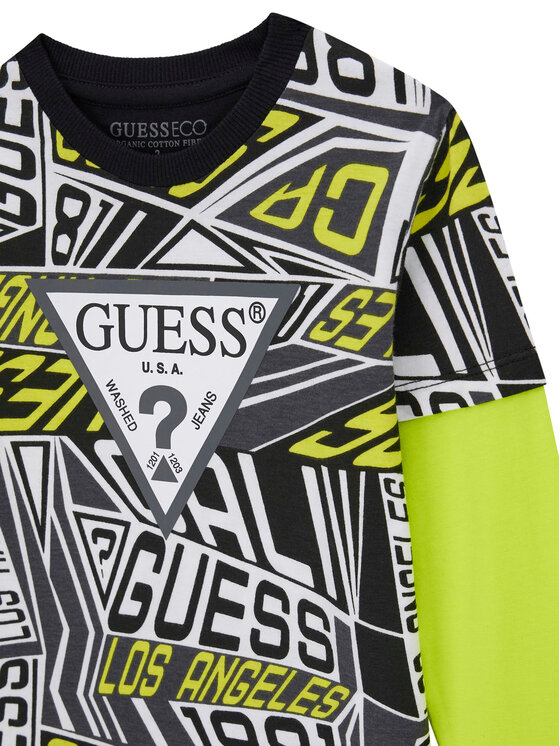 Guess Guess Komplet bluzka i spodnie N6RG00 K8HM4 Kolorowy Regular Fit