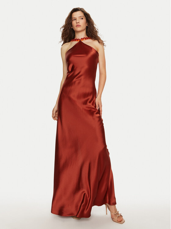 STAUD STAUD Abendkleid Cadence R24P2214SA Rot Slim Fit