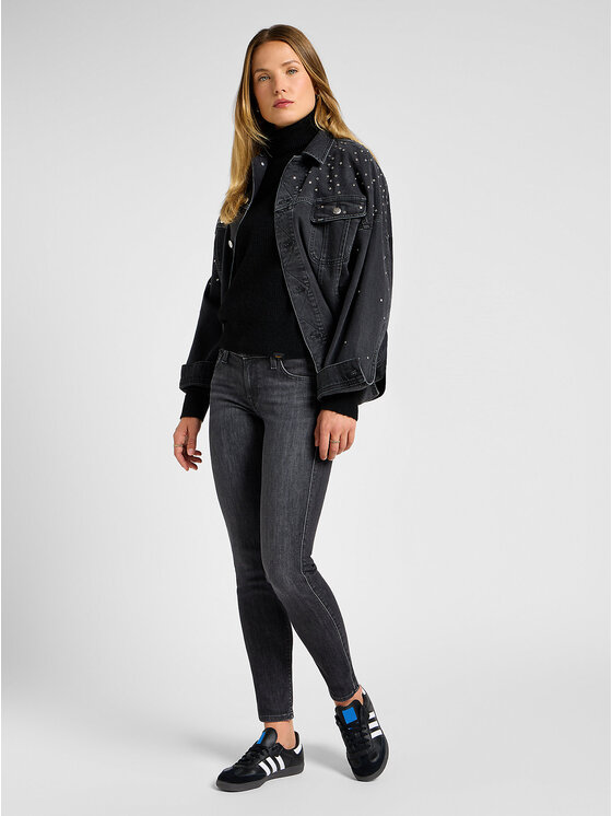 Lee Lee Jeansy SCARLETT Szary Slim Fit