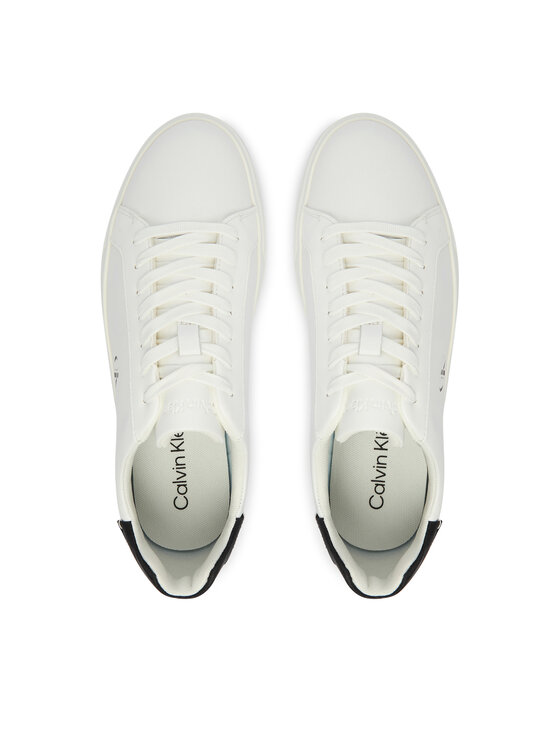 Calvin Klein Calvin Klein Sneakersy Low Pro Cup Laceup Lth Moire HW0HW02845 Bílá