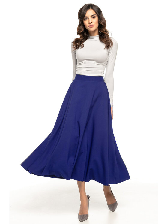 Tessita Tessita Spódnica midi T260 Granatowy A-Line Fit