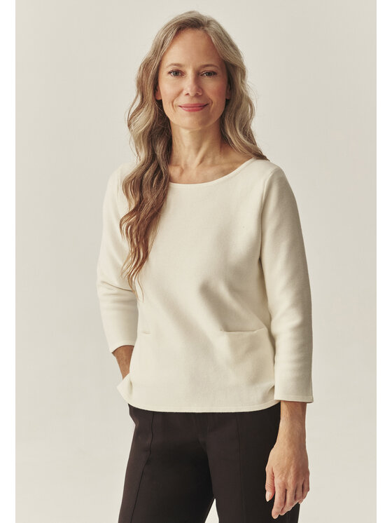 TATUUM TATUUM Sweter ADELLE Kremowy Classic Fit