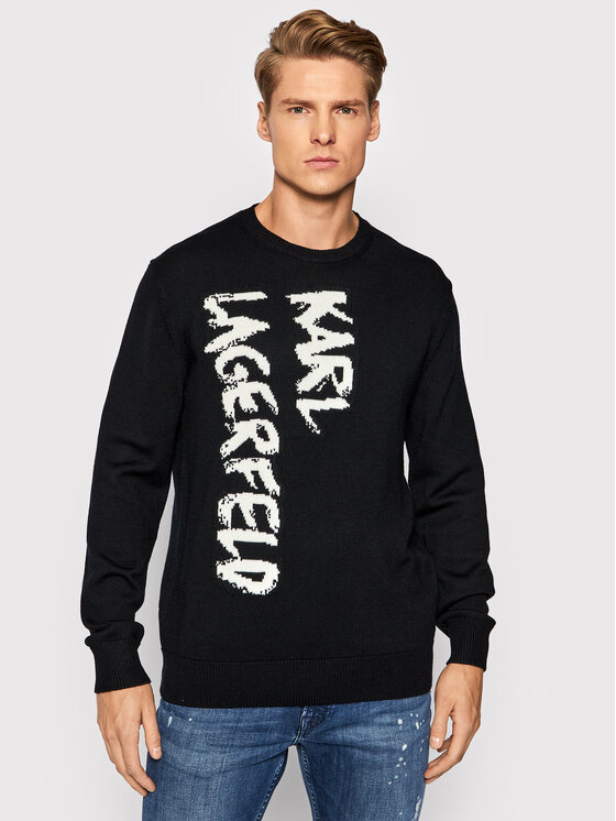 KARL LAGERFELD Pulover 655025 512399 Črna Regular Fit