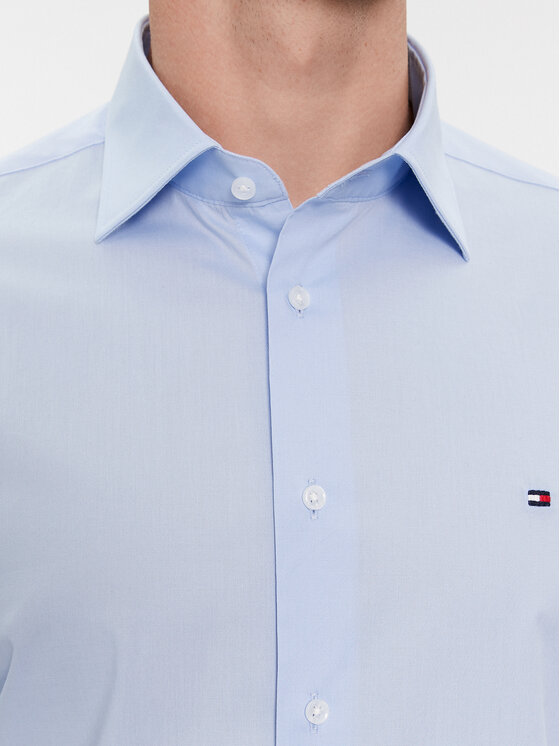Tommy Hilfiger Tommy Hilfiger Košile Cl Flex Poplin Rf Shirt MW0MW31219 Světle modrá Regular Fit