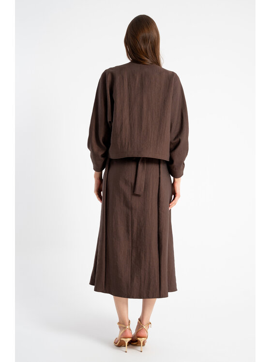 CLICK CLICK Μπουφάν μεταβατικό 71-0094 Καφέ Comfortable Fit