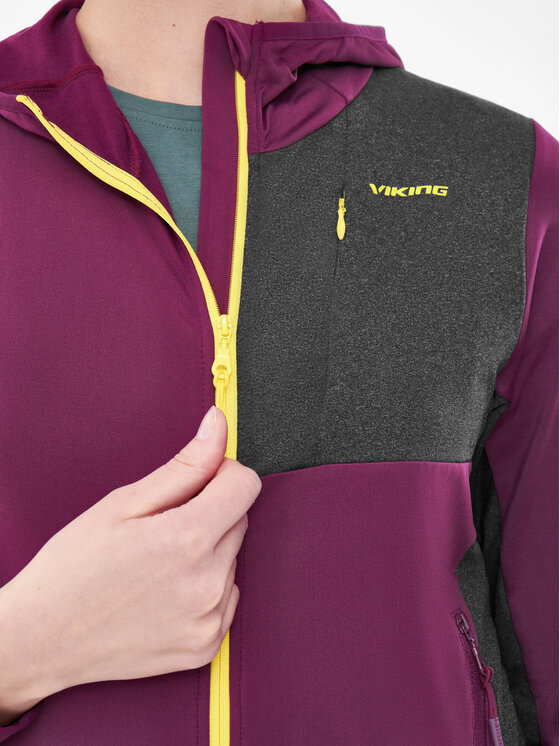 Viking Viking Bluza Tacoma Hoodie Lady Fioletowy Regular Fit