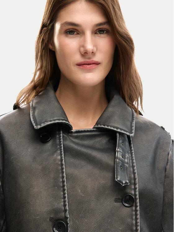 Desigual Desigual Trenčas Duolo 26SWEW34 Écru Regular Fit