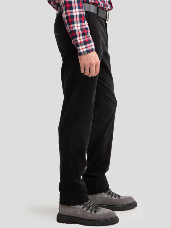 BIG STAR BIG STAR Spodnie materiałowe TREVIS_906_350 Czarny Chino Fit
