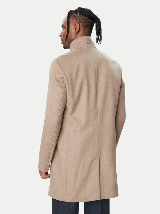 BOSS BOSS Cappotto di lana H-Hyde-SU-264 50571853 Beige scuro Slim Fit