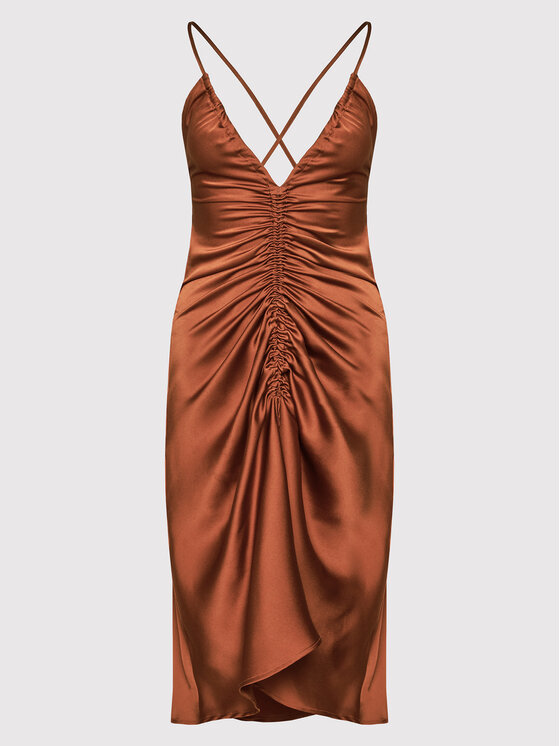 Rage Age Rage Age Abito da cocktail Naomi Marrone Regular Fit