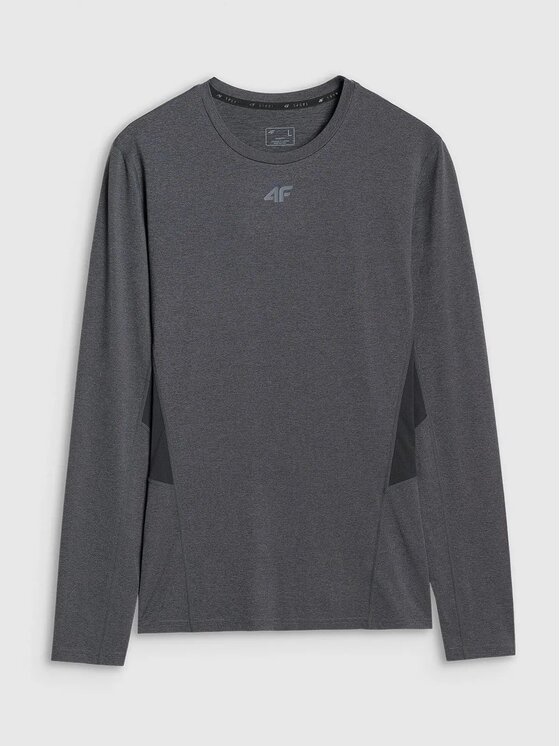 4F 4F Longsleeve 4FWMM00TFLOM507-22M Szary Slim Fit