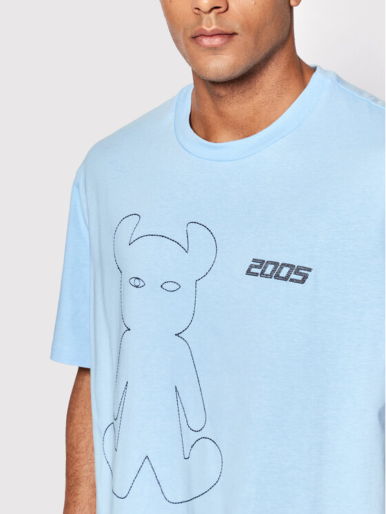 2005 2005 T-Shirt Unisex Horned Světle modrá Relaxed Fit