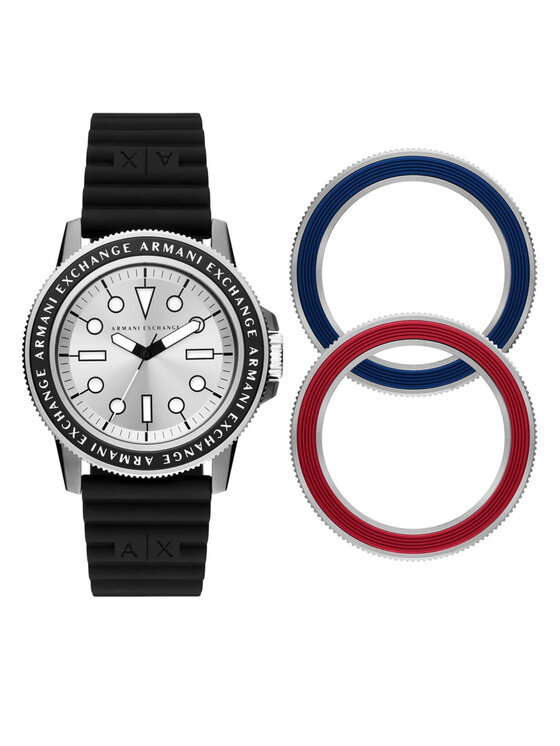 Armani Exchange Armani Exchange Hodinky Leonardo Gift Set AX7136SET Čierna