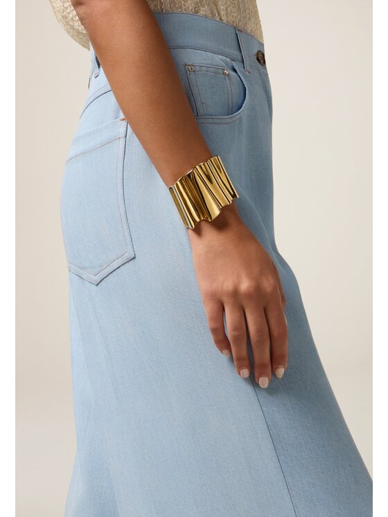 Oltre Oltre Pantaloni di tessuto P00DR009163N004 Turchese Baggy Fit