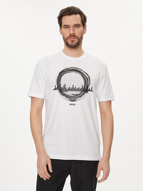 BOSS Boss Tričko 50506372 Biela Regular Fit