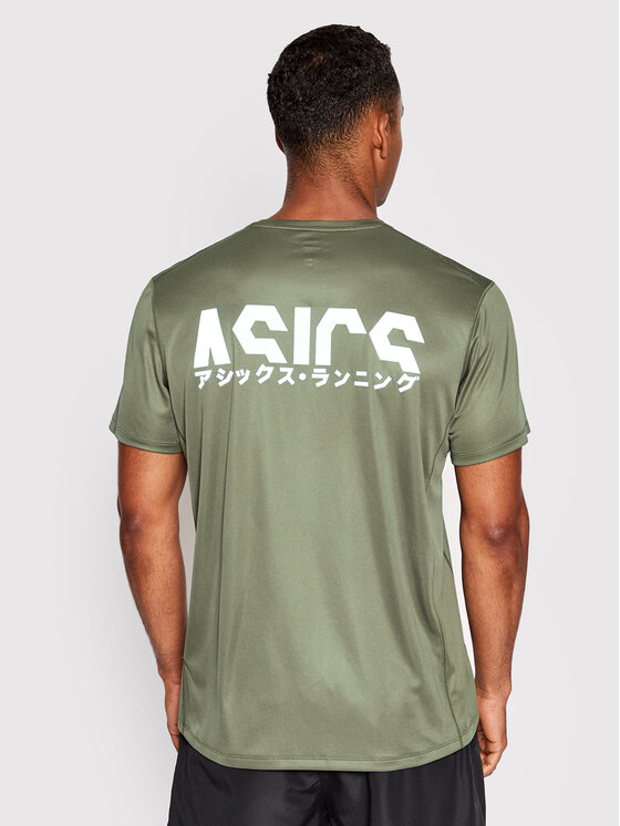 Asics Asics Technikai póló Katakana Ss 2011A813 Zöld Regular Fit