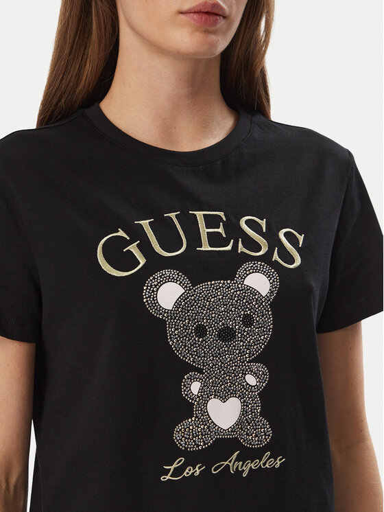Guess Guess T-krekls V6BI28 K9360 Melns Regular Fit