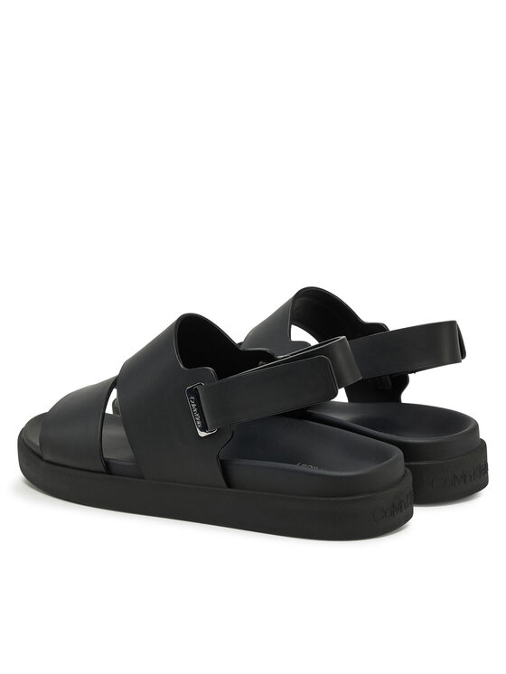 Calvin Klein Calvin Klein Sandały Flat Adj Sandal Eyelet HW0HW02488 Czarny