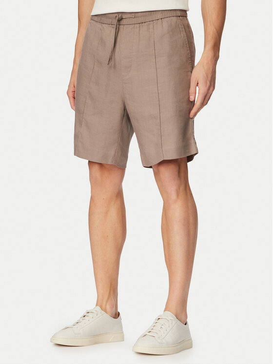 HUGO HUGO Šortky z materiálu Cino 262FW 50562792 Světle hnědá Straight Fit