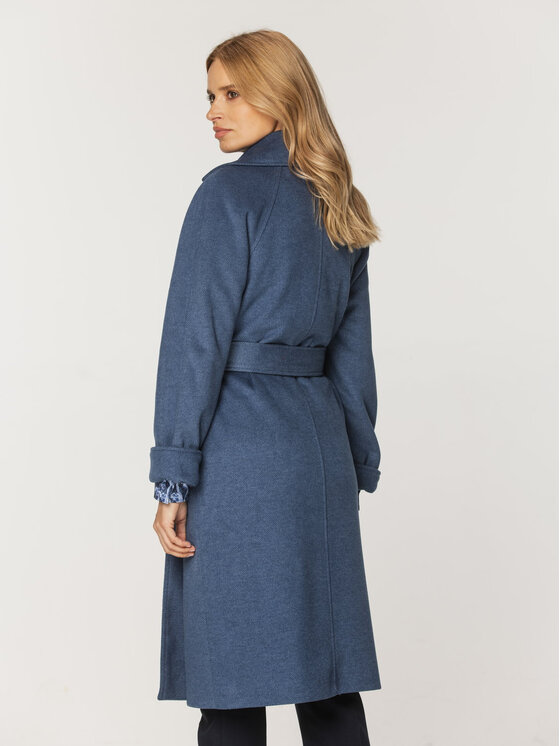 Willsoor Willsoor Płaszcz przejściowy 65345 65346 Niebieski Regular Fit