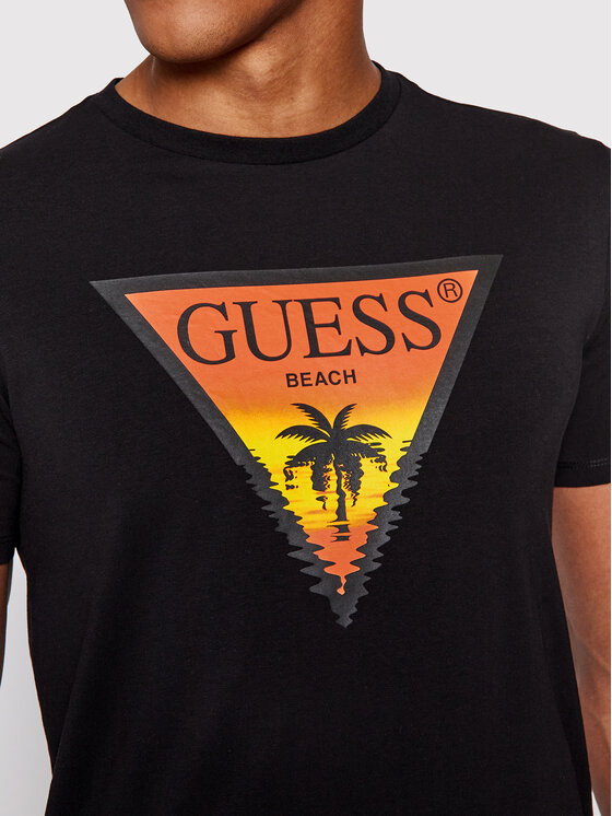 Guess T-Shirt F1GI01 J1311 Černá Slim 