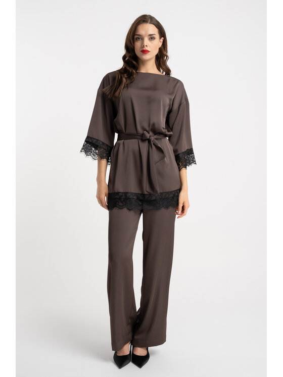 CLICK CLICK Τουνίκ 10-6178 Καφέ Oversize