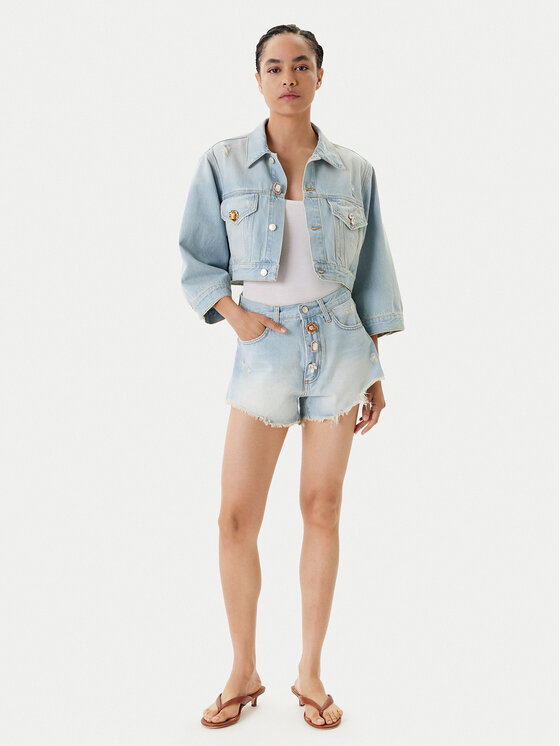ViCOLO ViCOLO Jeans jakna DD5097 Svetlo modra Regular Fit