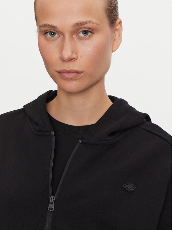 4F 4F Μπλούζα 4FWAW24TSWSF1306 Μαύρο Regular Fit