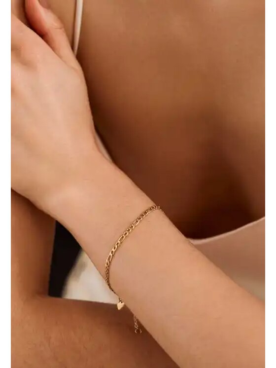 Rosefield Rosefield Bransoletka Figaro Bracelet Gold Złoty