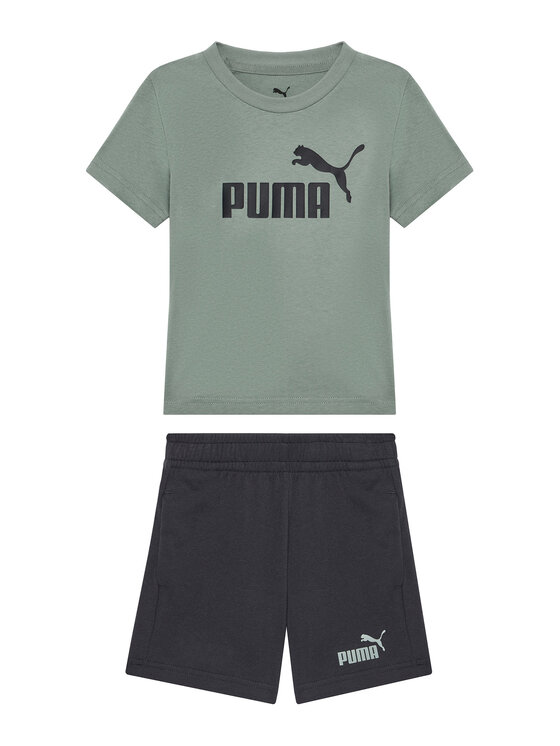 Puma Puma Marškinėlių ir šortų komplektas Ess 685240 Žalia Regular Fit