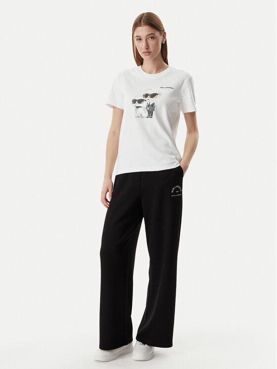KARL LAGERFELD KARL LAGERFELD Teplákové nohavice B2W10145 Čierna Regular Fit