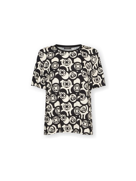Elena Mirò Elena Mirò T-Shirt G000Z000621N001 Czarny Regular Fit