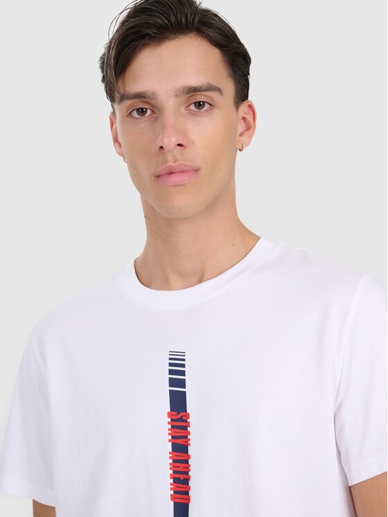 4F 4F T-shirt 4FRAW25TTSHM3225-10S Bianco Regular Fit