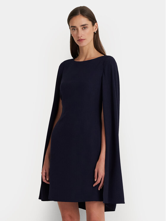 Lauren Ralph Lauren Koktejlové šaty 253855210007 Tmavomodrá Relaxed Fit