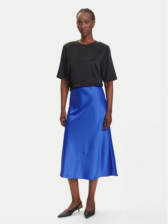 YAS YAS Trapezförmiger Rock Pella 26030737 Blau Regular Fit