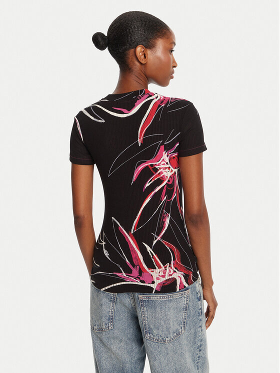 Desigual Desigual Tricou Lala 25WWTK16 Negru Regular Fit