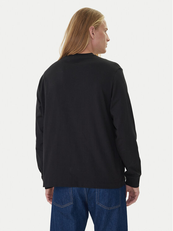 Calvin Klein Calvin Klein S dlhými rukávmi Standard Logo LV04LD232G Čierna Relaxed Fit