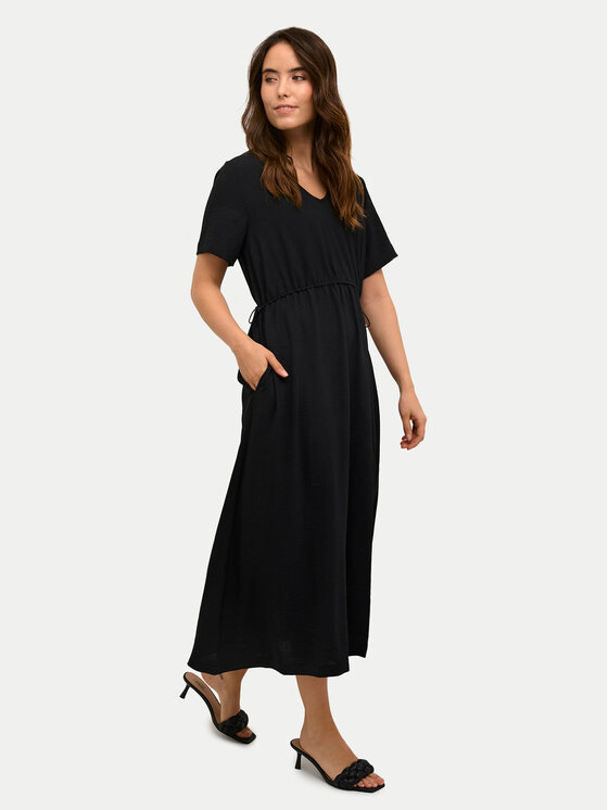 Kaffe Kaffe Kleid für den Alltag Dea 10508615 Schwarz Regular Fit
