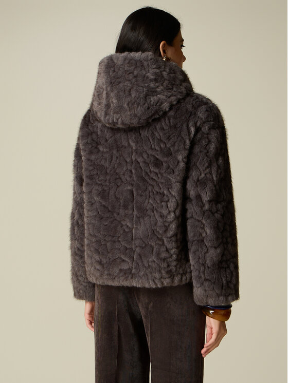 Oltre Oltre Cappotto invernale 8017J000257N013 Grigio Boxy Fit