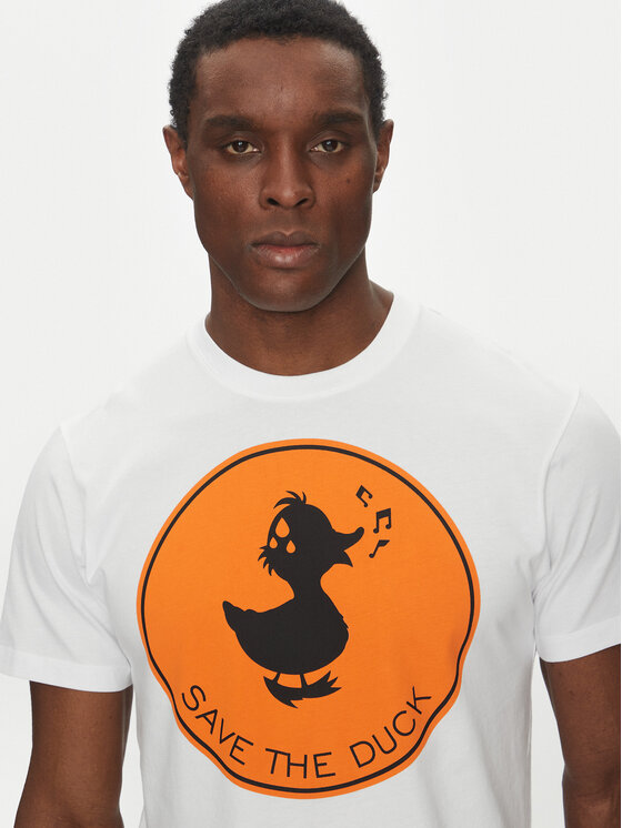 Save The Duck Save The Duck T-Shirt DT0825M BESY20 Biały Regular Fit