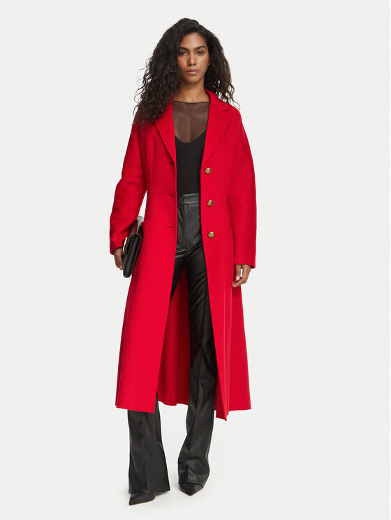 Elisabetta Franchi Elisabetta Franchi Villane mantel CP-03D-67E2-V860 Punane Regular Fit