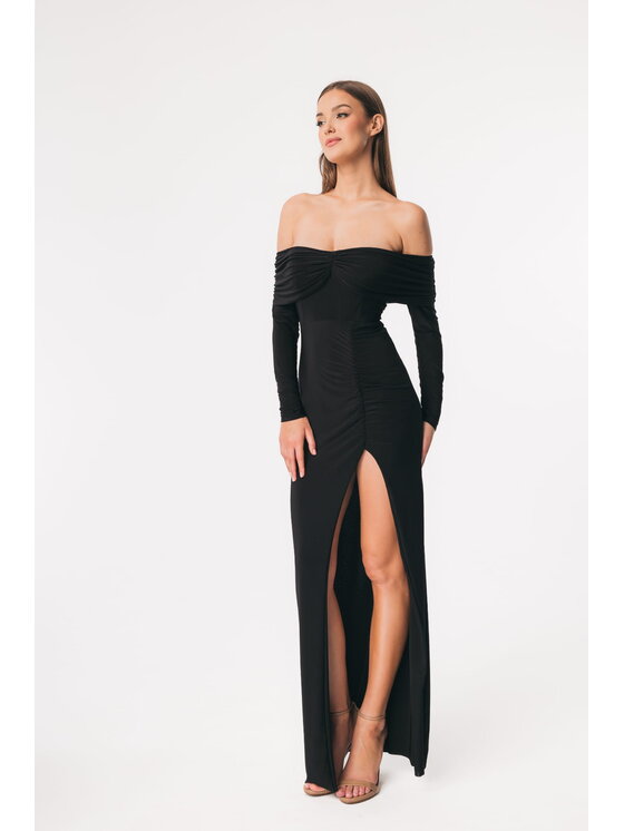 Aurora Aurora Večerní šaty Morticia Černá Feminine Fit