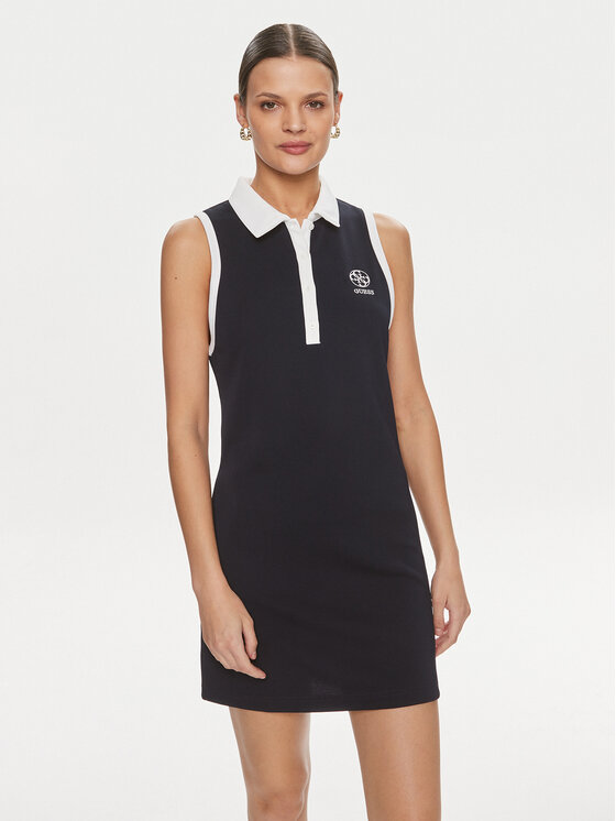 Guess Guess Každodenní šaty Mylah V4GK02 KBFB2 Tmavomodrá Bodycon Fit