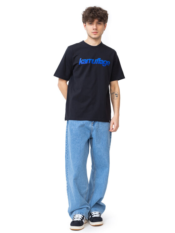Kamuflage Kamuflage T-Shirt V12 Czarny Oversize