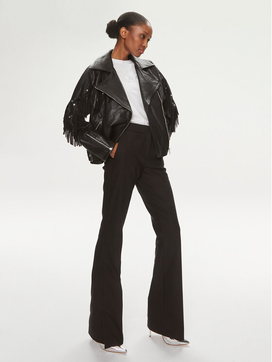 HUGO Hugo Pantaloni din material Haralie 50510436 Negru Straight Fit