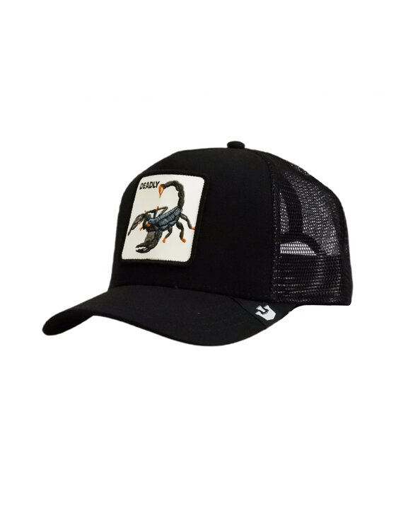 Czapka z daszkiem Goorin Bros, Czarne, The Deadliest Scorpion Trucker